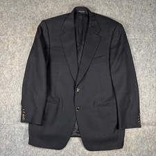 Canali Suit Jacket Blazer Men's Italian 52 USA 42 100 Wool Navy Blue Preppy