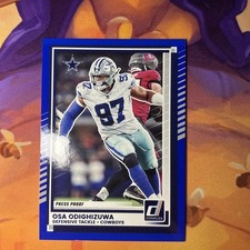 Panini Donruss Osa Odighizuwa Press Proof Blue Dallas Cowboys #253 Football Card