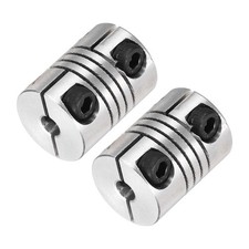 2 Pcs Flexible Shaft Coupling 3 to 4mm ID 20mm L Aluminum Alloy
