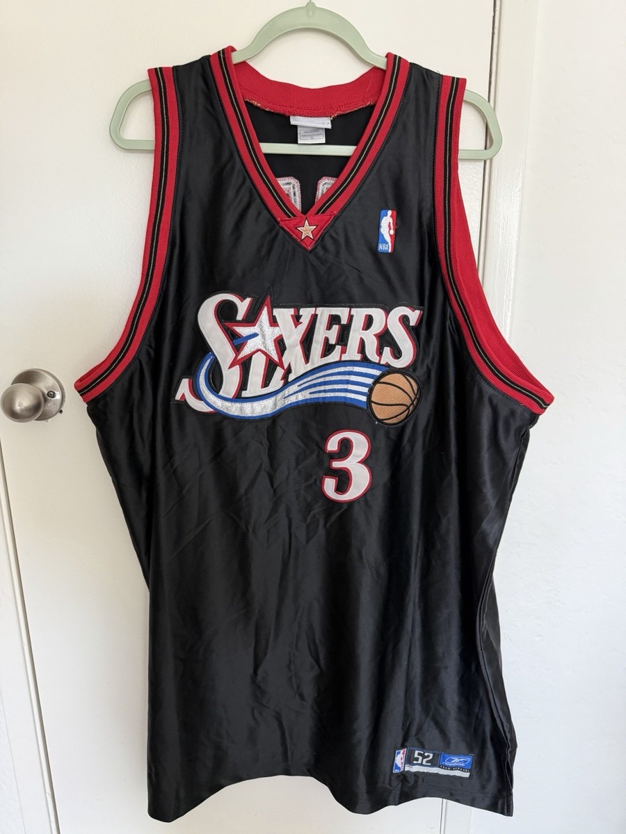 Vintage 2000 Philadelphia 76ers Allen Iverson Black Polyester
