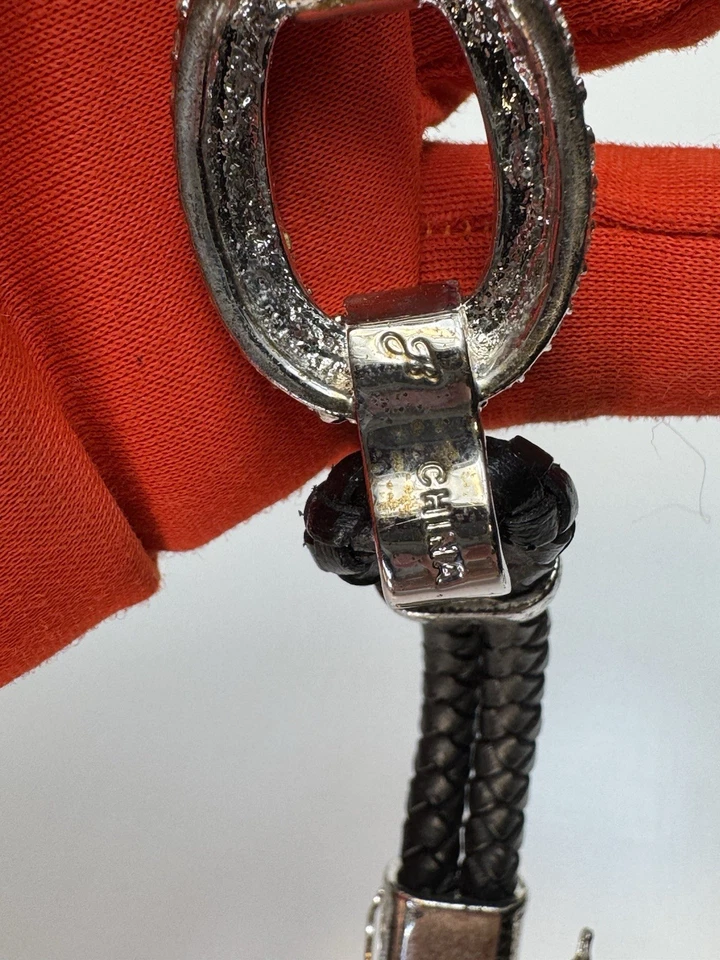 Fabuloso Joan Boyce Cristal Pavé Transparente y Pulsera de Cuero Cierre Magnético Foto 4 de 4