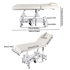 Image of Electric Massage Table Bed 2 Section Beauty Salon Tattoo Therapy Treatment Couch