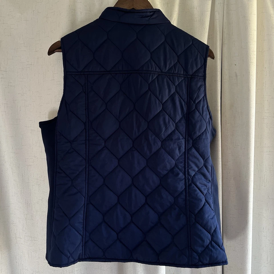 Chaqueta Kim Rogers Mujer Petite XL Azul Cremallera Completa Forrada a Cuadros Chaleco de Golf Acolchado  Foto 2 de 4