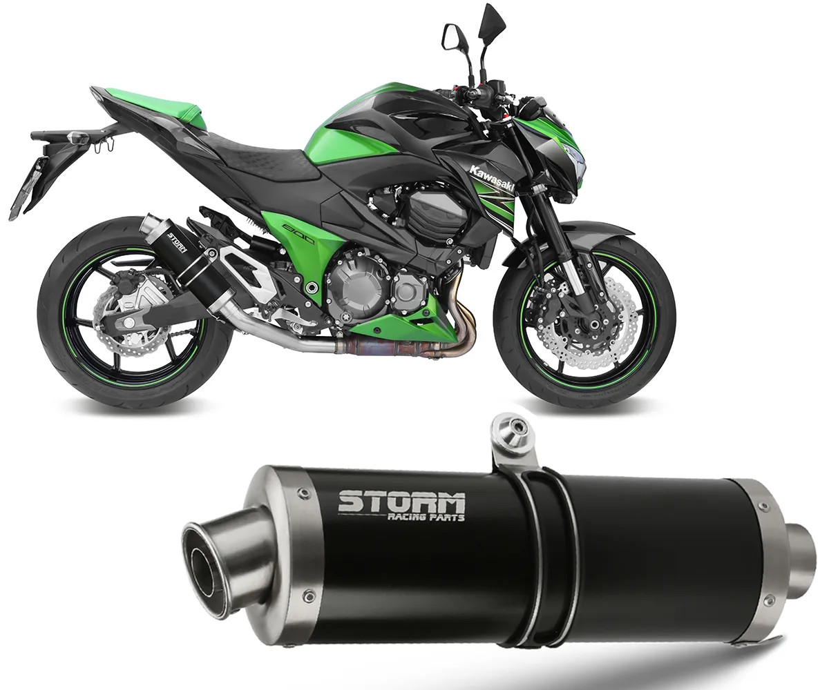 Exhaust Storm by Mivv Muffler Gp Nero Steel for Kawasaki Z 800 2013 > 2016