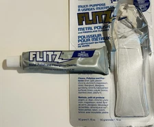 Vintage 1991 FLITZ Metal Polish & Multi-Purpose Fiberglass Cleaner Tube 1.76oz