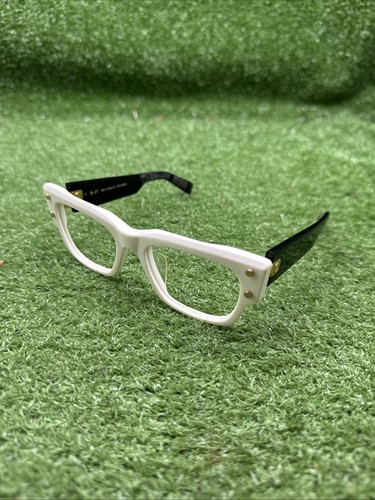 Balmain B-IV Black Square Unisex Sunglasses White Black & Gold.     32