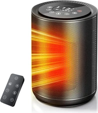 Small Space Heaters for Indoor Use, Portable Electric Heaters Fan with Thermosta