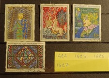 lot timbres france oblitérés  année 1964 n° 1424 1425 1426 1427