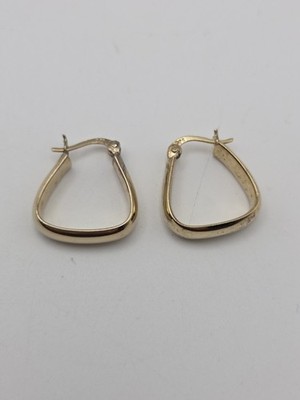 925 Gold Over Sterling Silver Small Thick Hoop Earrings
