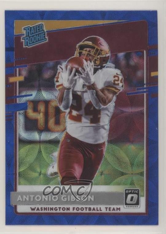 2020 Donruss Optic Rated Rookies Blue Scope Prizm Antonio Gibson Rookie RC 0ao5