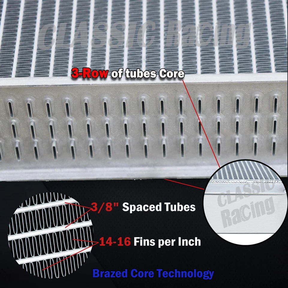 3 Row Radiator for 34-1936 Chevy Master Deluxe Standard Truck Pickup DB 3.4L Foto 4 de 4