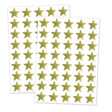1000 Pack, Gold Foil Star Metallic Stickers, 0.6" Diameter 1000