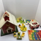 Vintage Fisher Price Little People Play Family School House 923 w/ Accessories