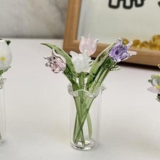Kleine Glasvase, Mini -Glas -Knospenvase, Dekor, Sammlung, eleganter