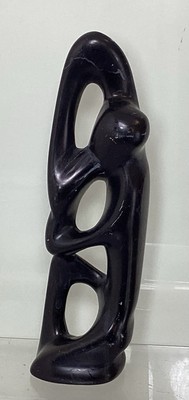 Abstrakter denkender Mann Statue handgeschnitzt Speckstein Figur 