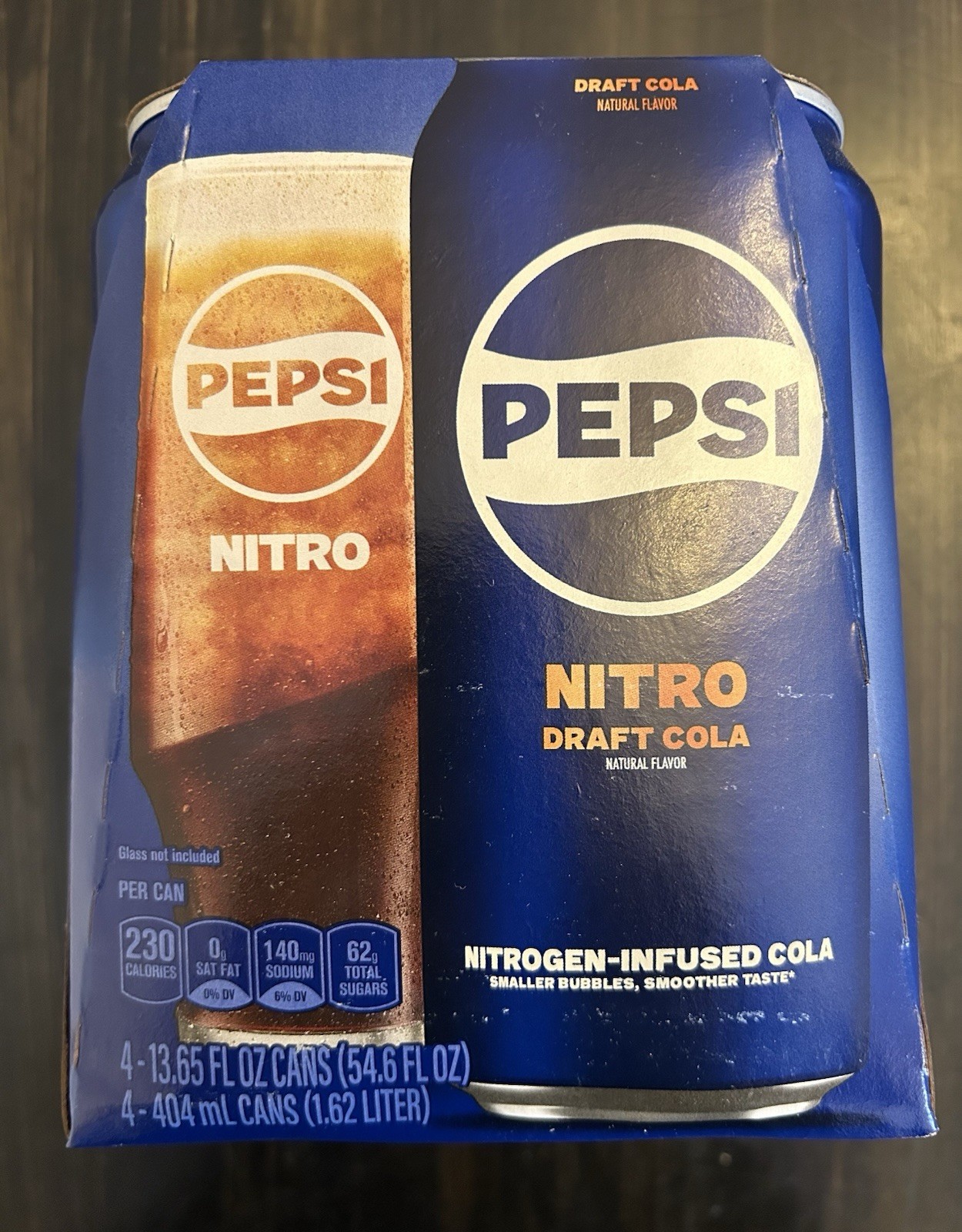 Pepsi Nitro Draft Cola 4 PACK 13.65 OZ Discontinued Collector EXP RARE