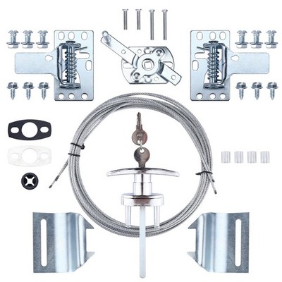 Patioer Universal Garage Door Lock Kit with Spring Latch and Keyed Handle