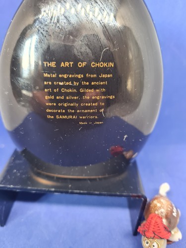 Chokin Art Samurai Warriors 24kt Gold Approx 3.5" Vase - Picture 6 of 9