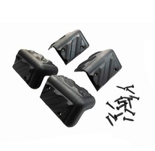  4 PACK PENN ELCOM 1405 Black Plastic Chevron Style Stackable Corners w/ Screws