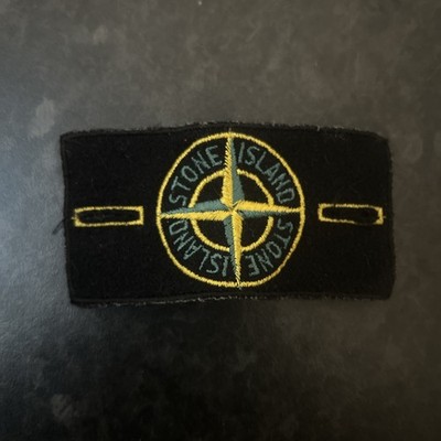 Stone Island Original Original Abzeichen Brandneu Ärmel Patch Grün Gelb 