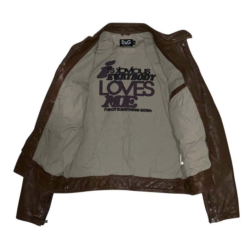 Dolce Gabbana Men’s Agnello-Lamb Leather Jacket RB0009/SE008 Size 50 (M) Brown - Image 4 of 4