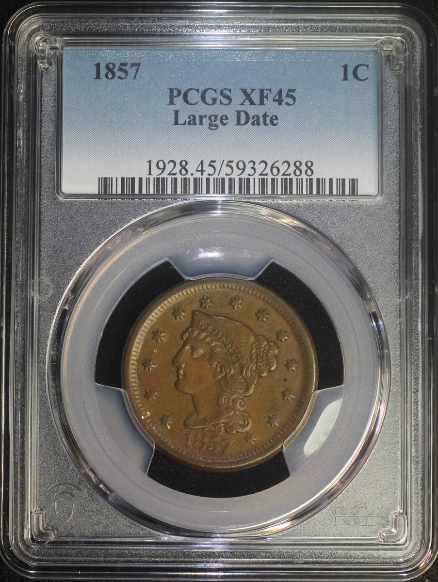 1857 Year Braided Hair Large Cents (1839-1857) for sale | eBay