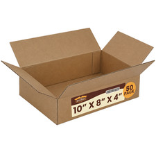 10x8x4 Corrugated Shipping Boxes 50/pk