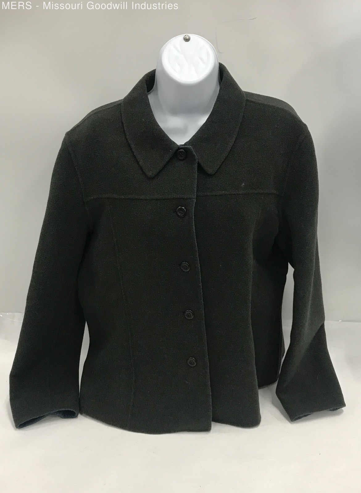 Pendleton Womens Dark Grey Solid 100 Percent Meri… - image 1