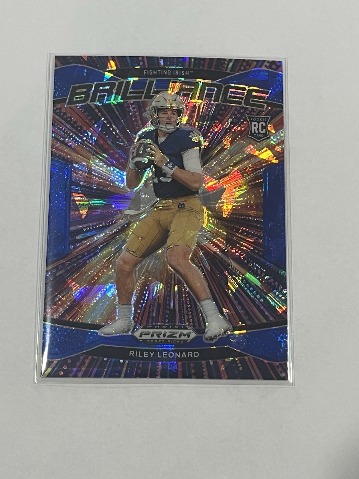 2025 Panini Prizm Draft Picks Rookie Blue Ice 67/149 Brilliance Riley Leonard