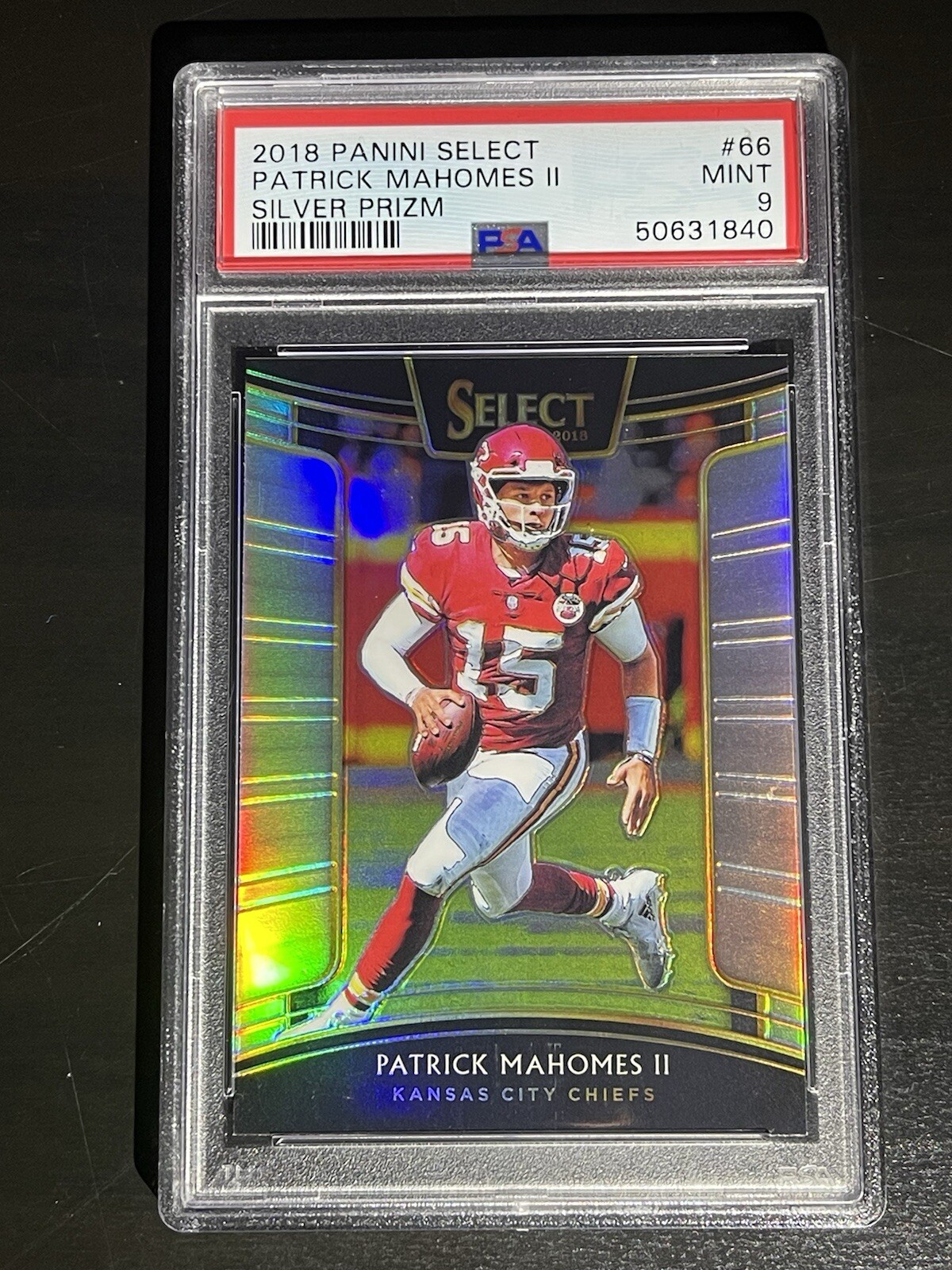 2018 Select Concourse Silver Prizm #66 Partick Mahomes II PSA 9 Chiefs