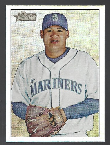 Felix Hernandez 2007 Bowman Heritage Rainbow Foil Card# 199b - Picture 3 of 4