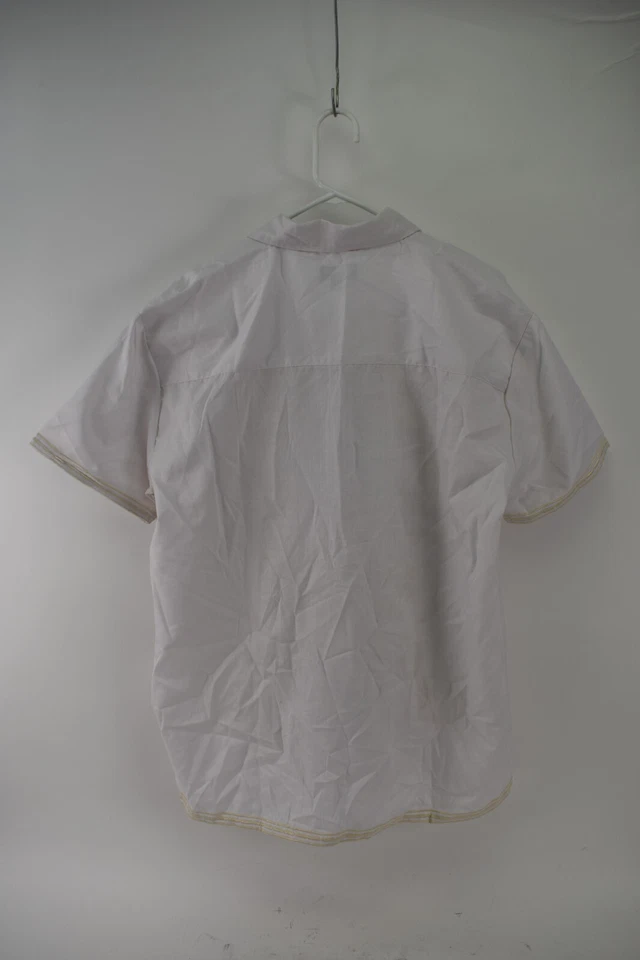 Camisa BooHoo Hombre De Gran Tamaño Bordada Floral Manga Corta Abotonada Talla L Foto 2 de 4