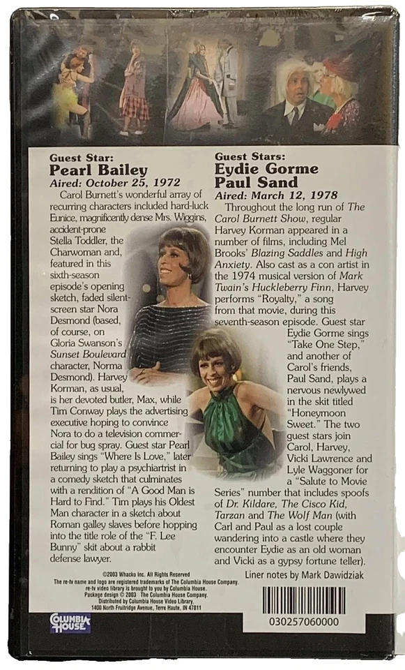 The Carol Burnett Show Collector's Edition VHS Pearl Bailey, Eydie Gorme 2003 - Image 2 of 3