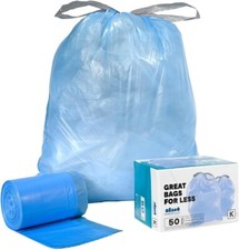 Plasticplace Custom Fit Trash Bags Compatible with simplehuman Code K, 50 Count
