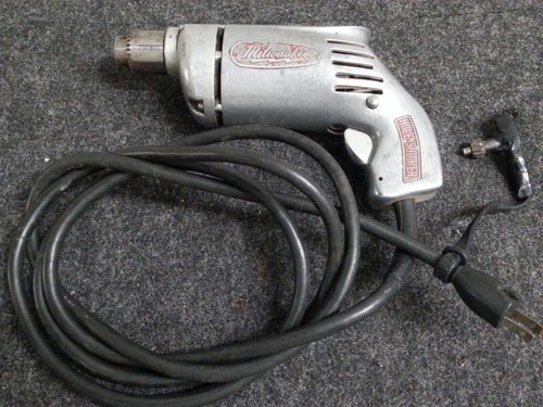 Vintage Milwaukee Werkzeug Modell 3B Loch Shooter 1/4" Bohrfutter mit Schlüssel FUNKTIONIERT! - Bild 3 von 9