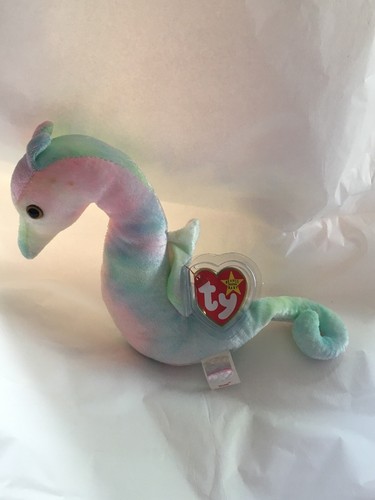1999 Ty Original Beanie Babies NEON The Pastel Seahorse w Tags - Picture 7 of 7