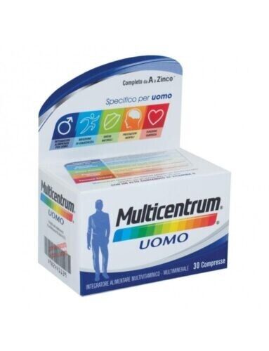 MULTICENTRUM Uomo 30 compresse - Integratore di vitamine e minerali - Foto 1 di 1