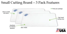 Rada Flexible Cutting Boards, 3 pk Reusable up to 500 times 7 x 10" NEW