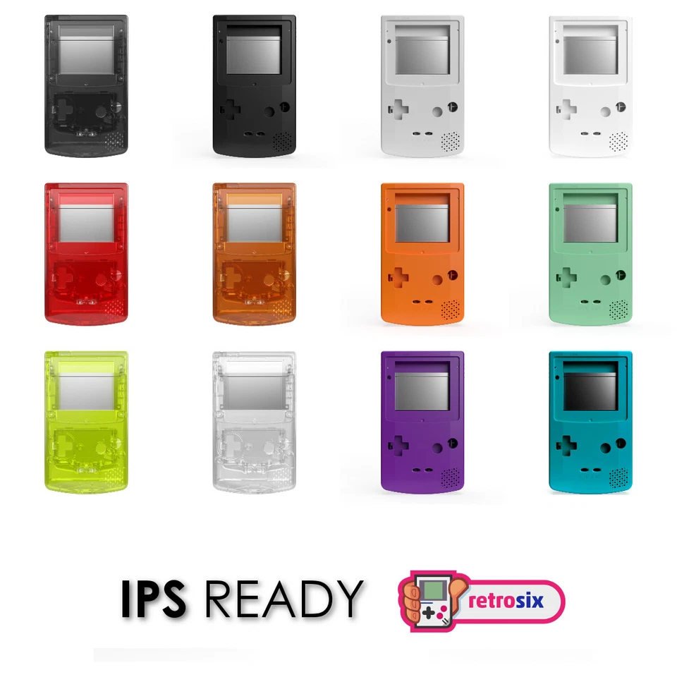 RetroSix GBC IPS V2 Q5 Gehäuse für GameBoy Color IPS V2 READY SHELL