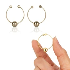 Clip-on Non Piercing Gold Nipple Rings Body Jewelry