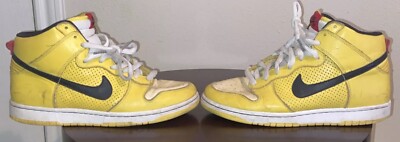 Size 9 - Nike Dunk Premium SB High Wet Floor Skateboard Yellow