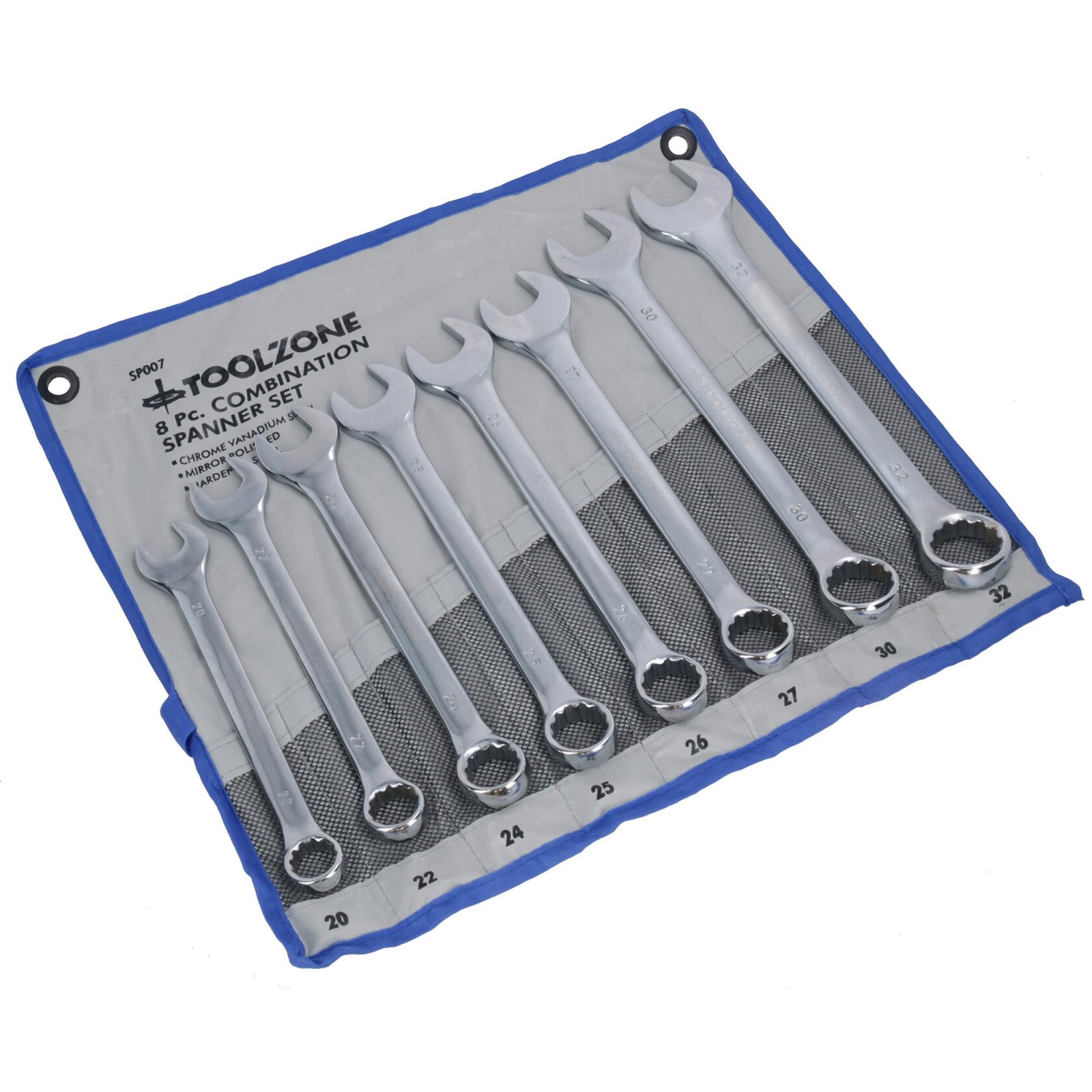 Large Combination Spanner Pipe Monkey Wrench Metric Jumbo 20 - 32mm 8pc TE590