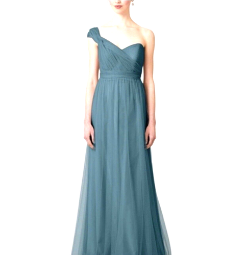 Jenny Yoo Collection Annabelle Convertible Bridesmaid Dress Vintage Teal SZ 10 - Picture 2 of 17