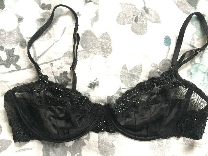 Camisole Dentelle Noire à Perles - Elle Macpherson Intimates Memento - Neuve Avec étiquette - Taille Petit S
