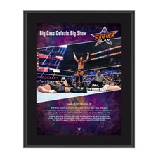 WWE BIG CASS SUMMERSLAM 2017 PAY PER VIEW COMMEMORATIVE 10X13 FRAMED PLAQUE