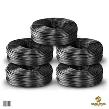 Lot of 5 x 3.5 lb Black Annealed Rebar Tie Wire 16 Gauge, (1,650ft) SIMBA STEEL