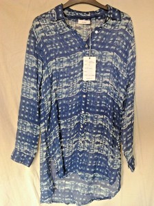 Adini 100/% cotton oversized top long sleeves crew neck striped fabric