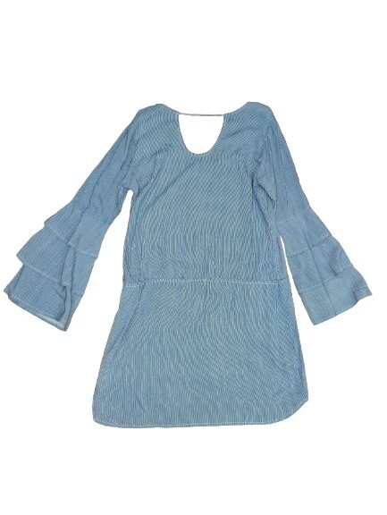 VETEMENTS Lucy Love abito a righe donna piccolo svolazzante manica con volant