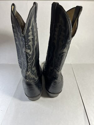 Justin Kangaroo Skin in Black Western Cowboy Boots size 9D Vintage Vintage Justin Kangaroo Skin Black Western Cowboy Boots | eBay main image 3