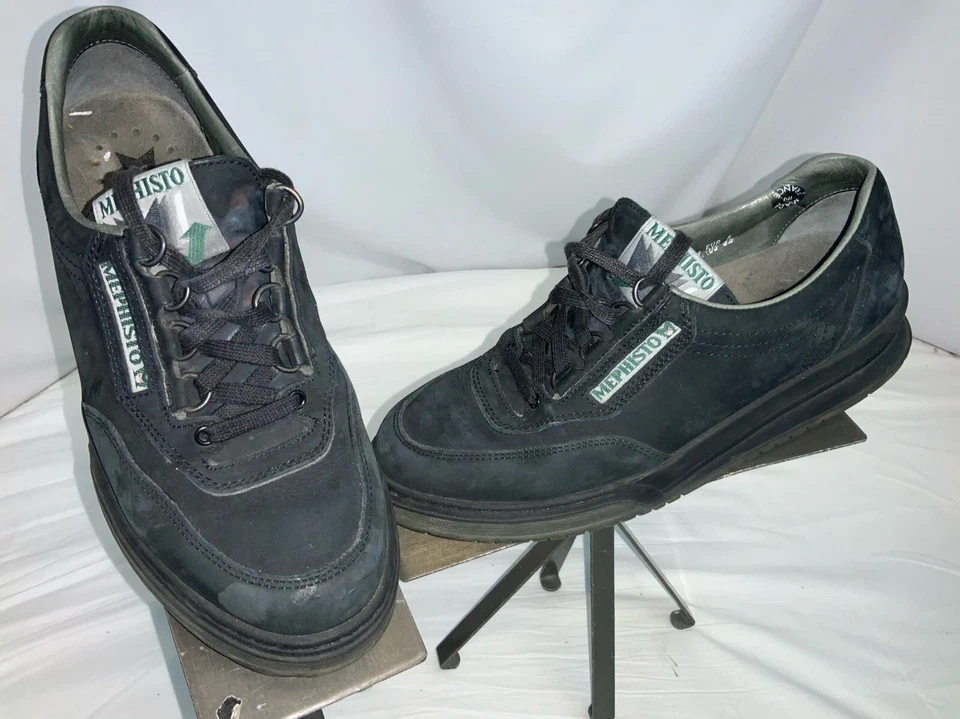 Mephisto Runoff Tenis Zapatos Talla 8.5 Mujer Gris Cuero Francia Usado en Excelente Condición YGI L0S-3 Foto 2 de 4